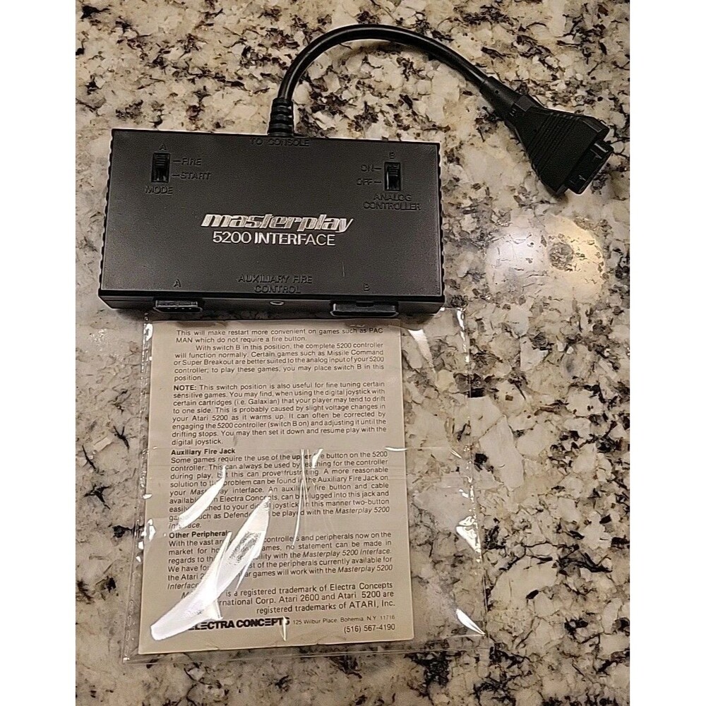 🔥Atari 5200 Masterplay 5200 Controller Interface RARE Electra Concepts🔥 74E51